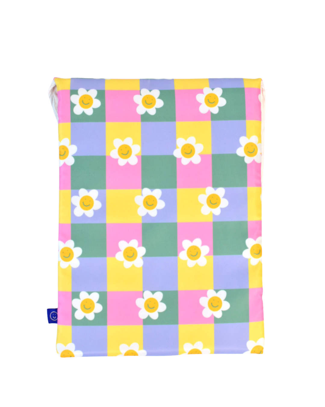 Checkered Flower Laptop Sleeve