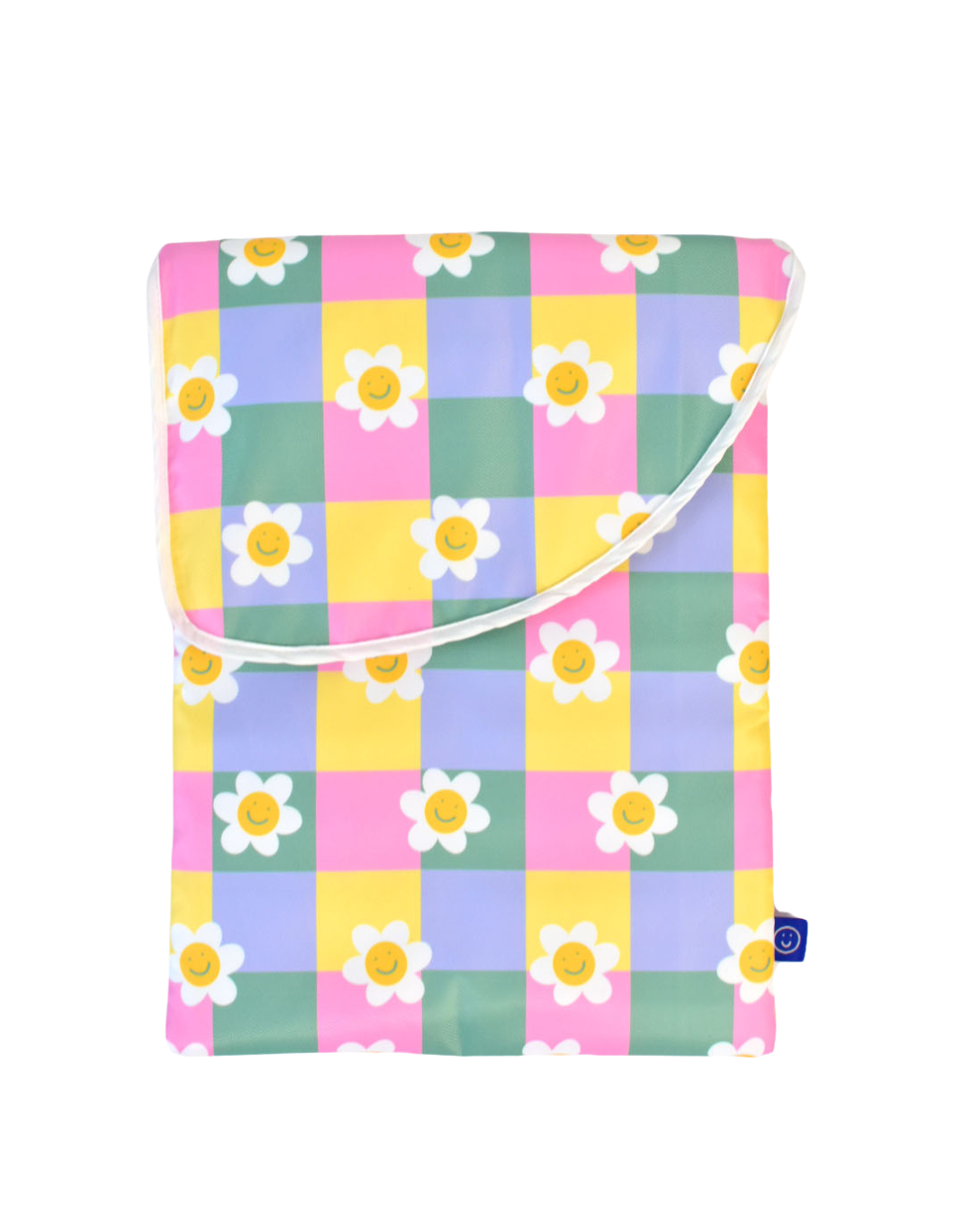 Checkered Flower Laptop Sleeve