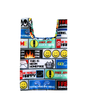 Badges Mid Reusable Nylon Bag