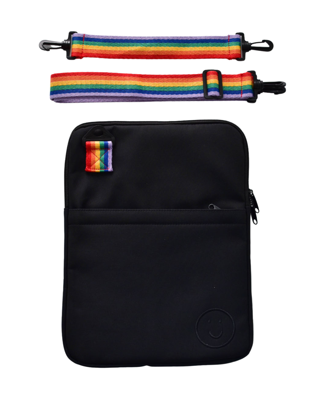 Signature Laptop Bag in Rainbow Black