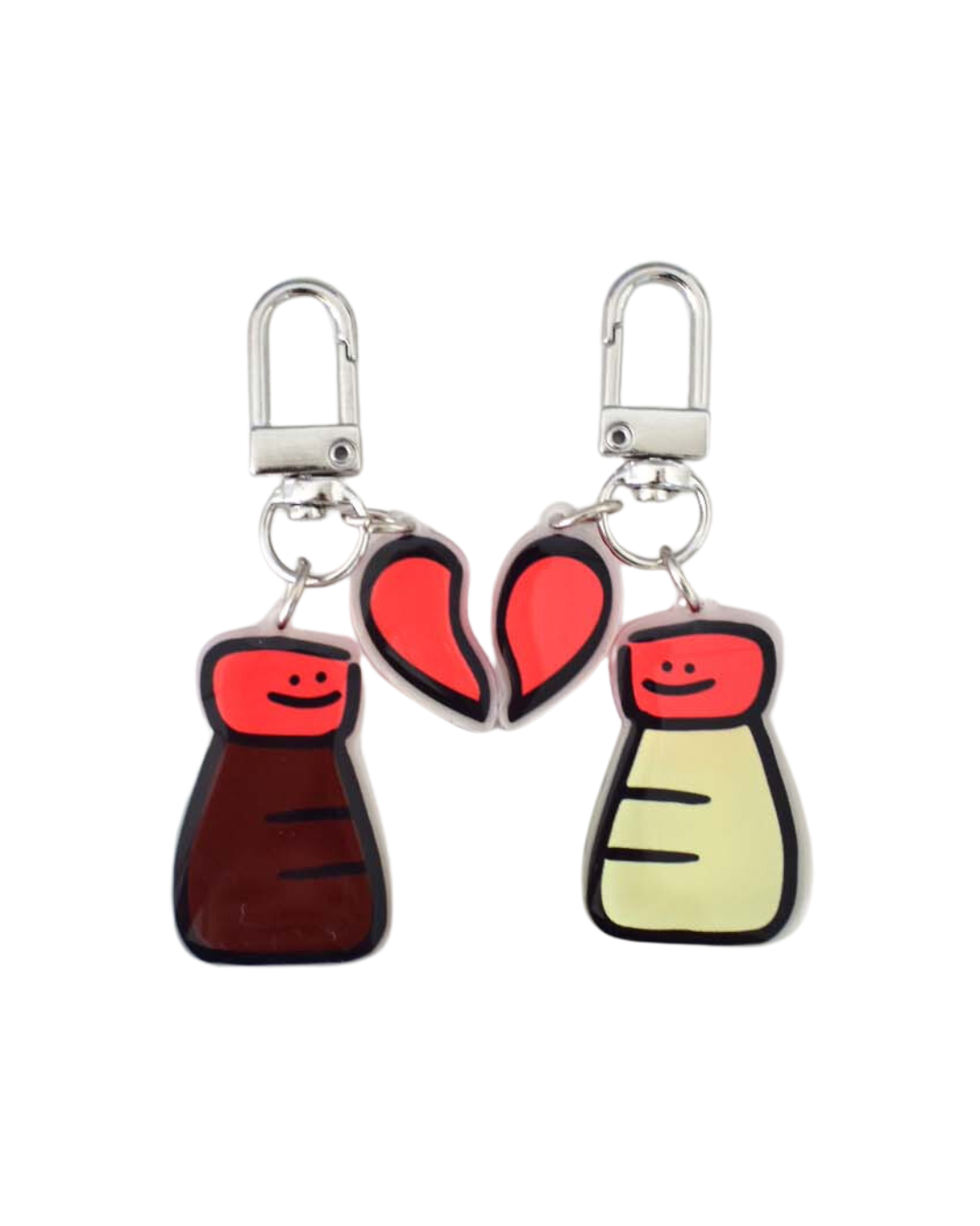 Soy Sauce & Pepper Keychain Duo