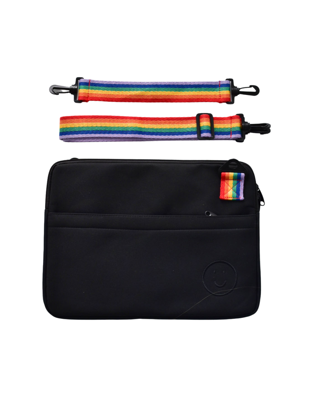 Signature Laptop Bag in Rainbow Black