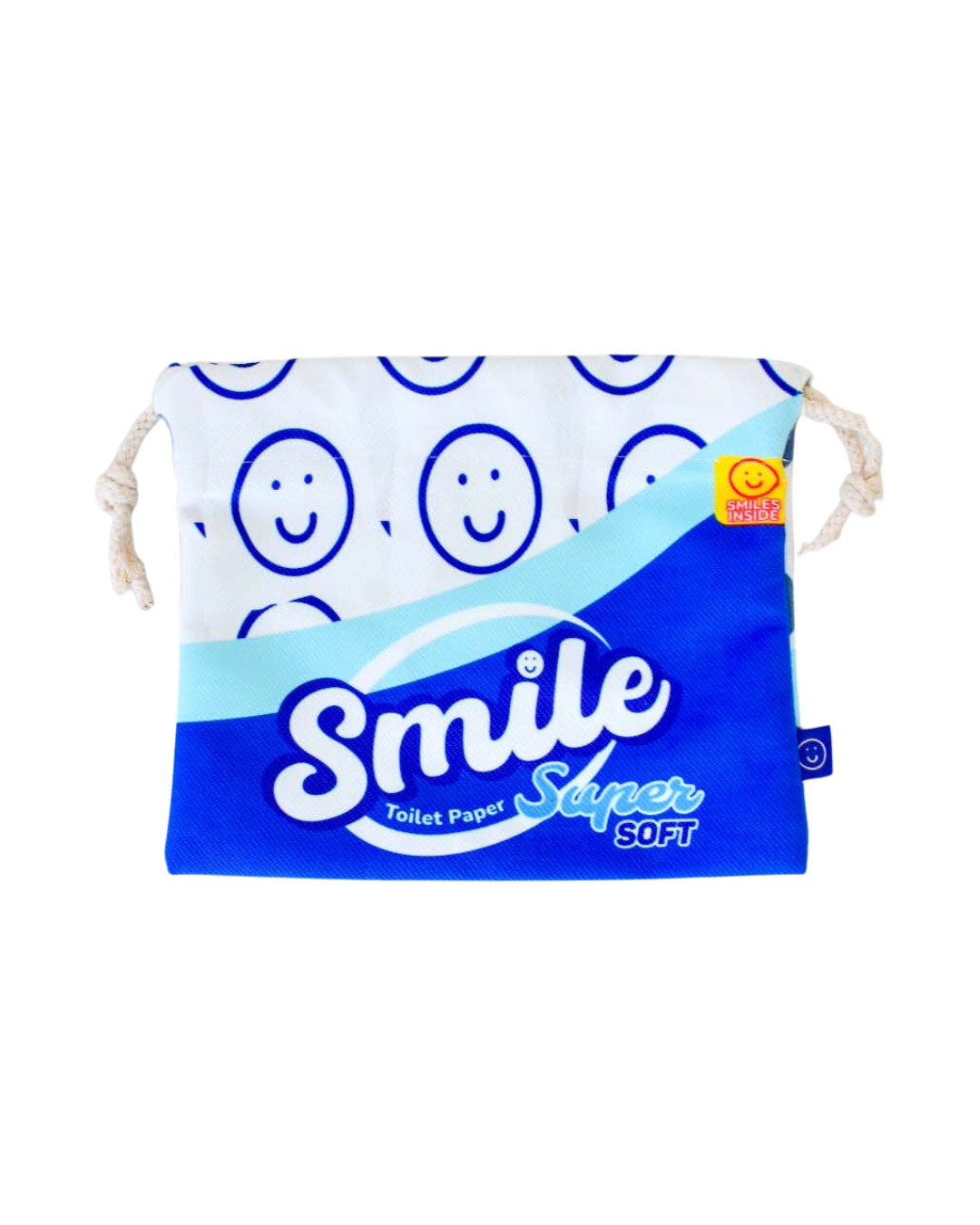 Smile Toilet Roll Drawstring Pouch