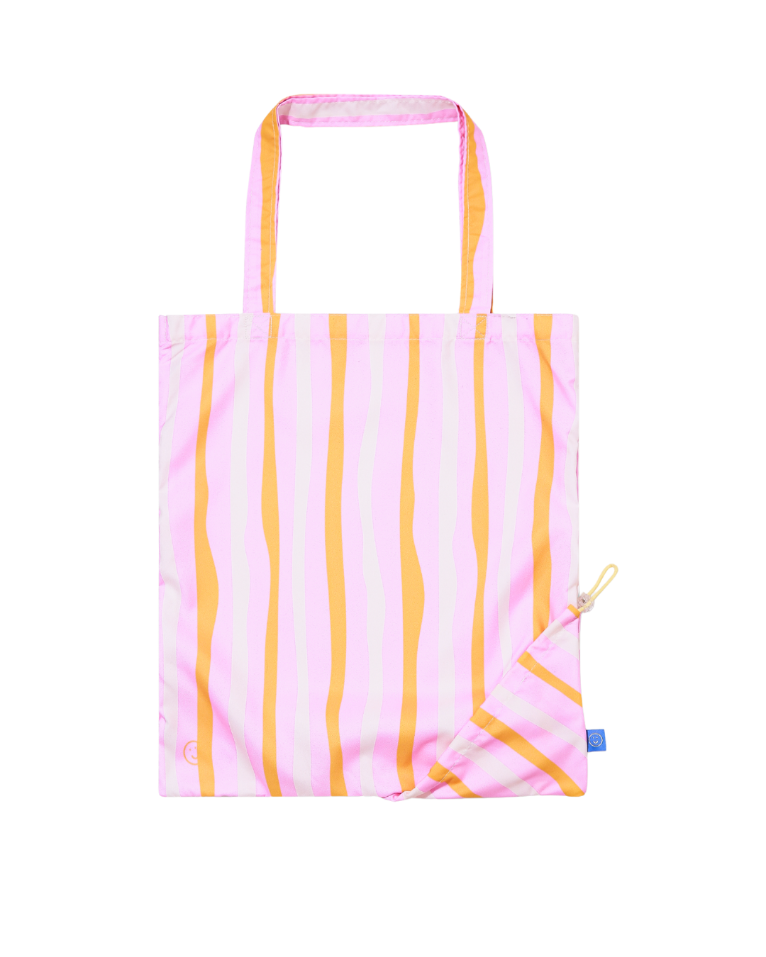 Pink Striped Cornerstash Tote Bag