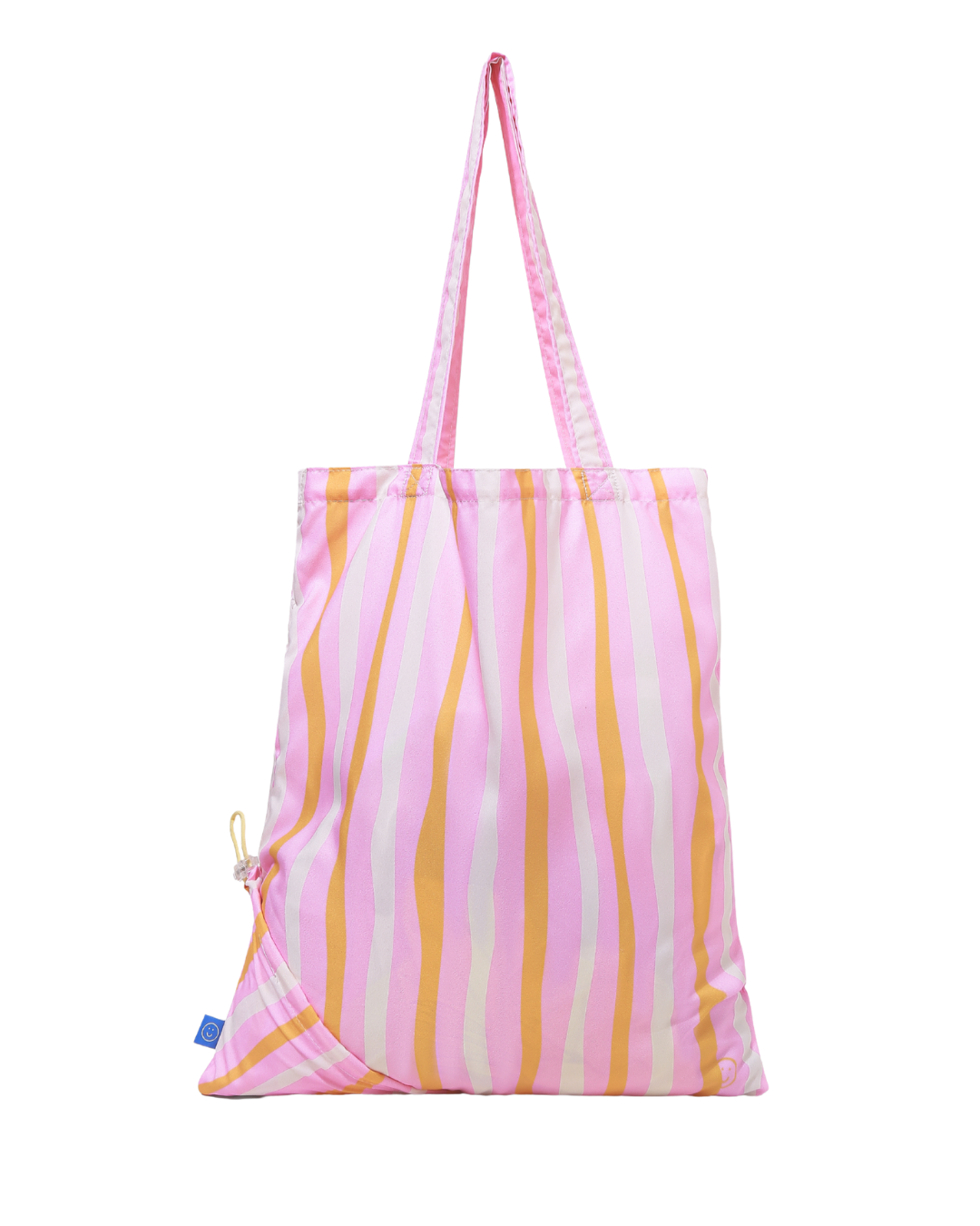 Pink Striped Cornerstash Tote Bag