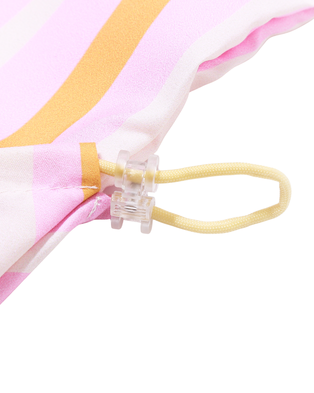 Pink Striped Cornerstash Tote Bag