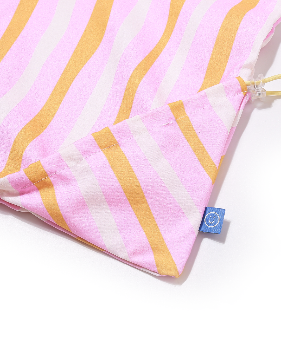 Pink Striped Cornerstash Tote Bag