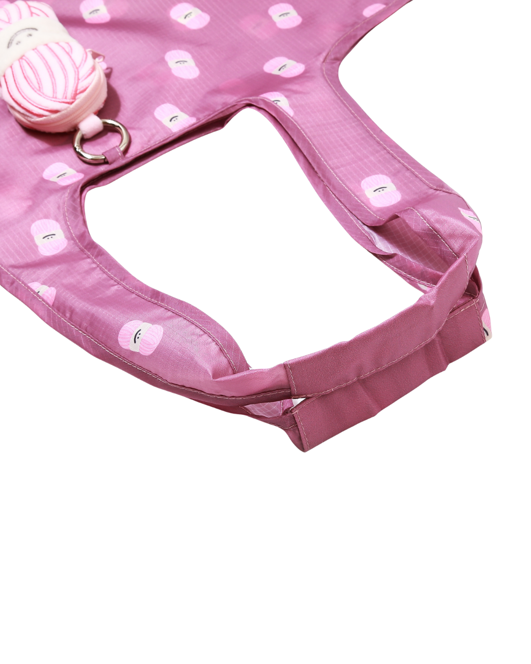 Pink Yarn Plushie Reusable Large Bag