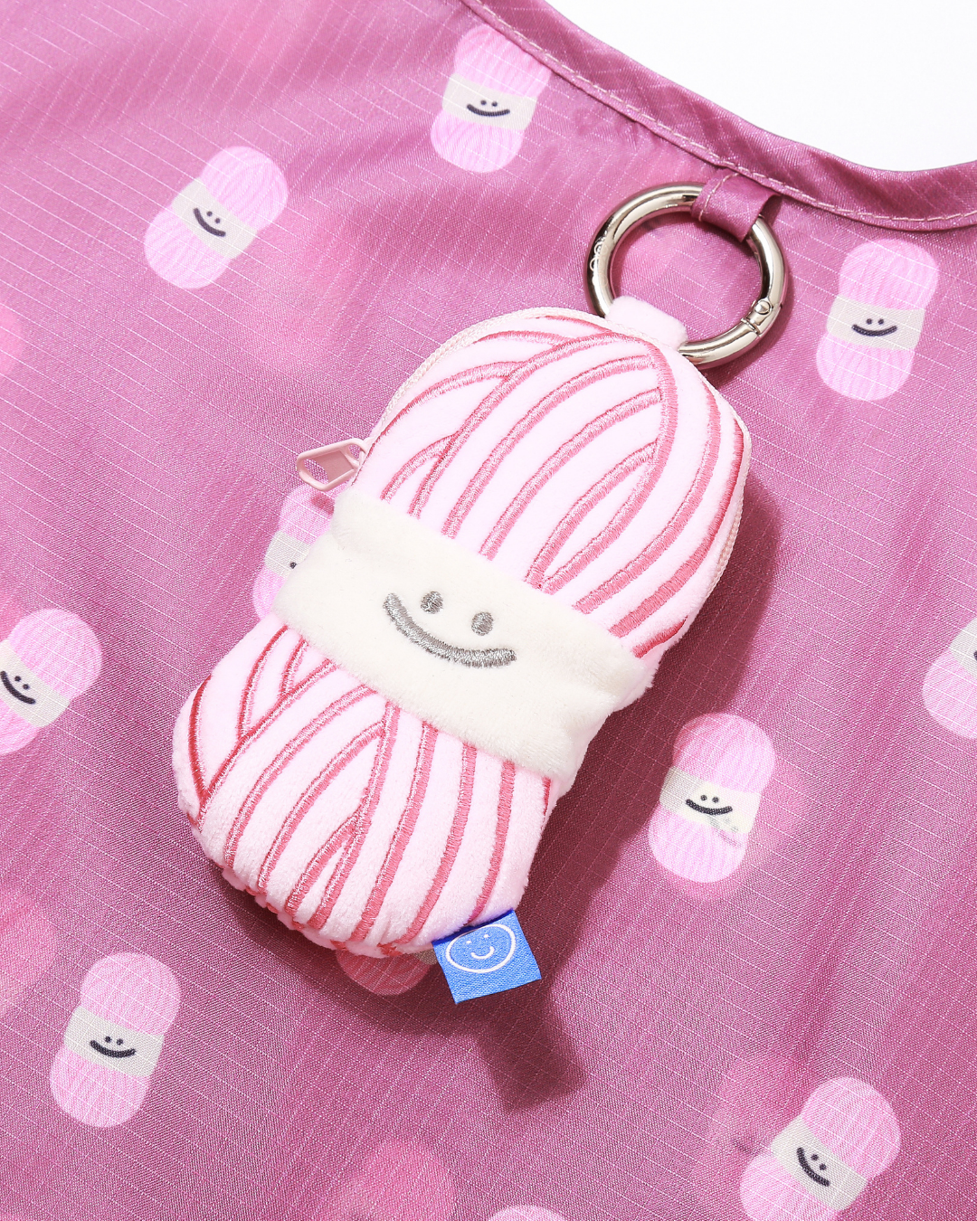 Pink Yarn Plushie Reusable Large Bag