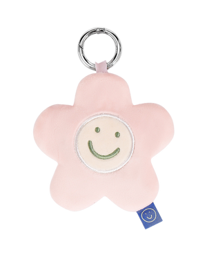 Front view of Pink flower plushie exterior