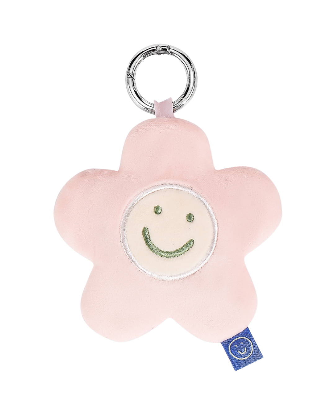 Front view of Pink flower plushie exterior