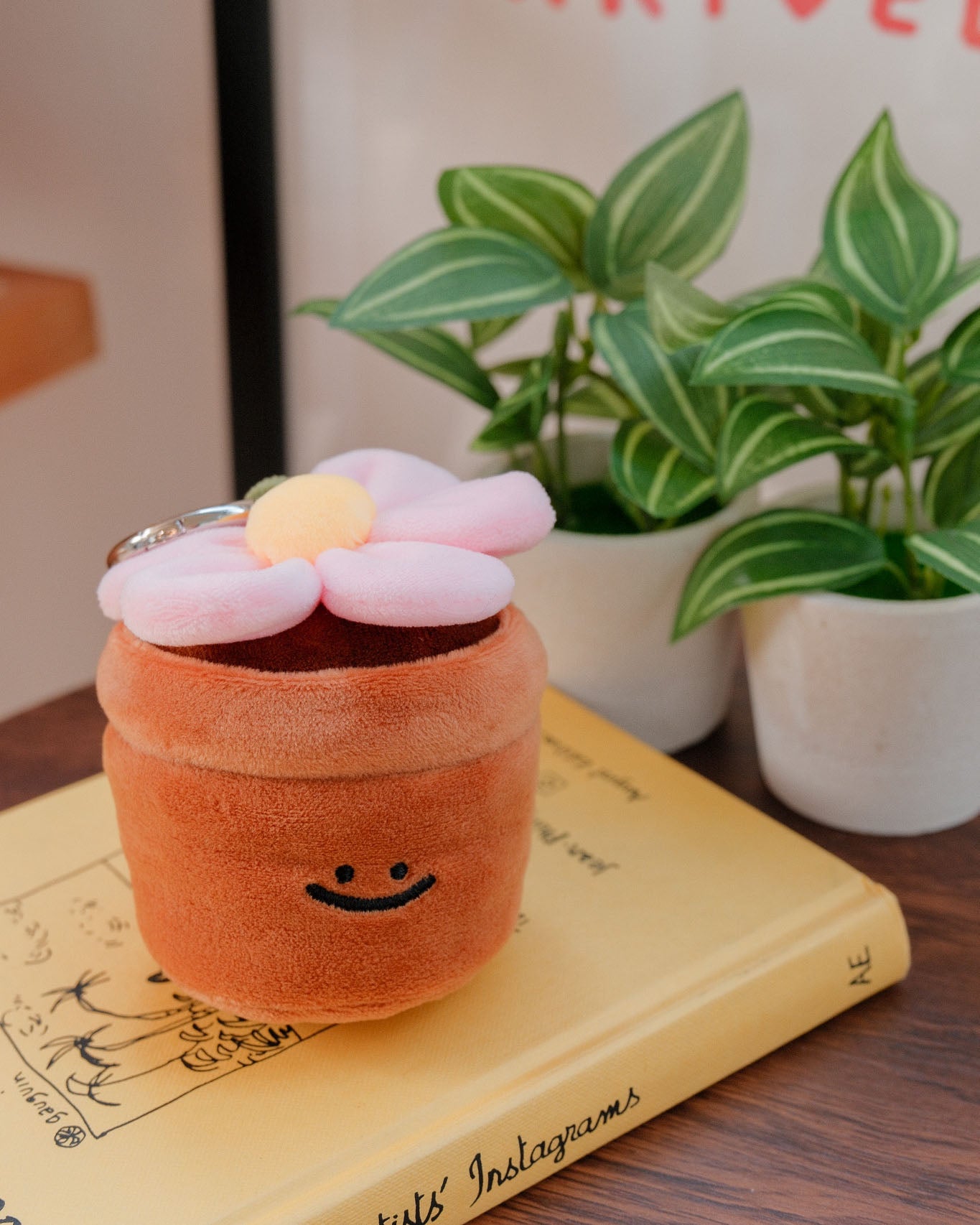 Potted Peach Blossom Plant Plushie Reusable XL Bag