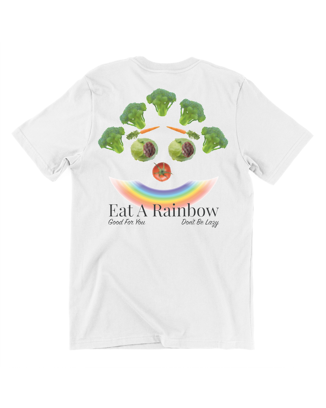 Eat A Rainbow Oversized Tee in White