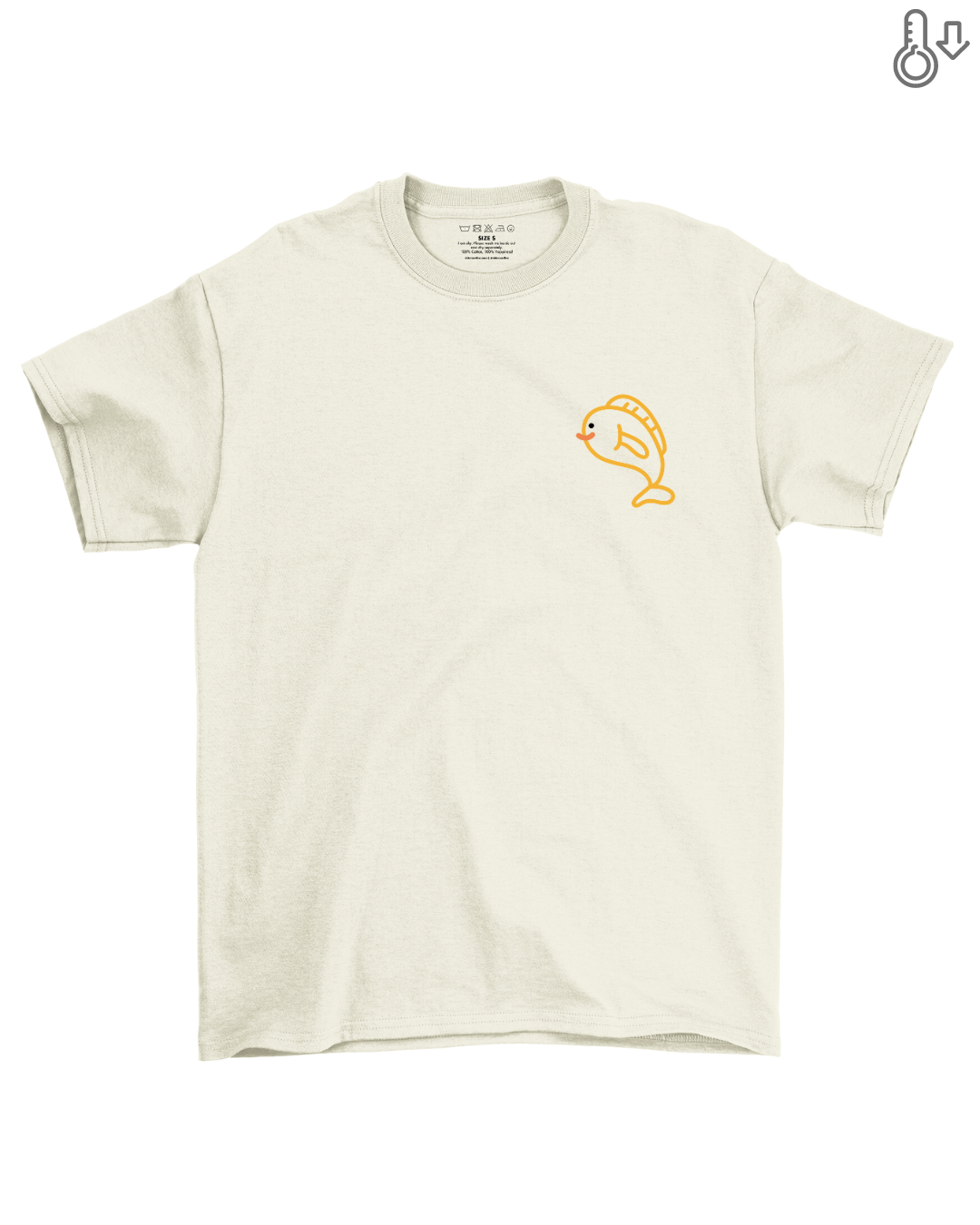 Lucky Fishes Oversized Tee in Cream