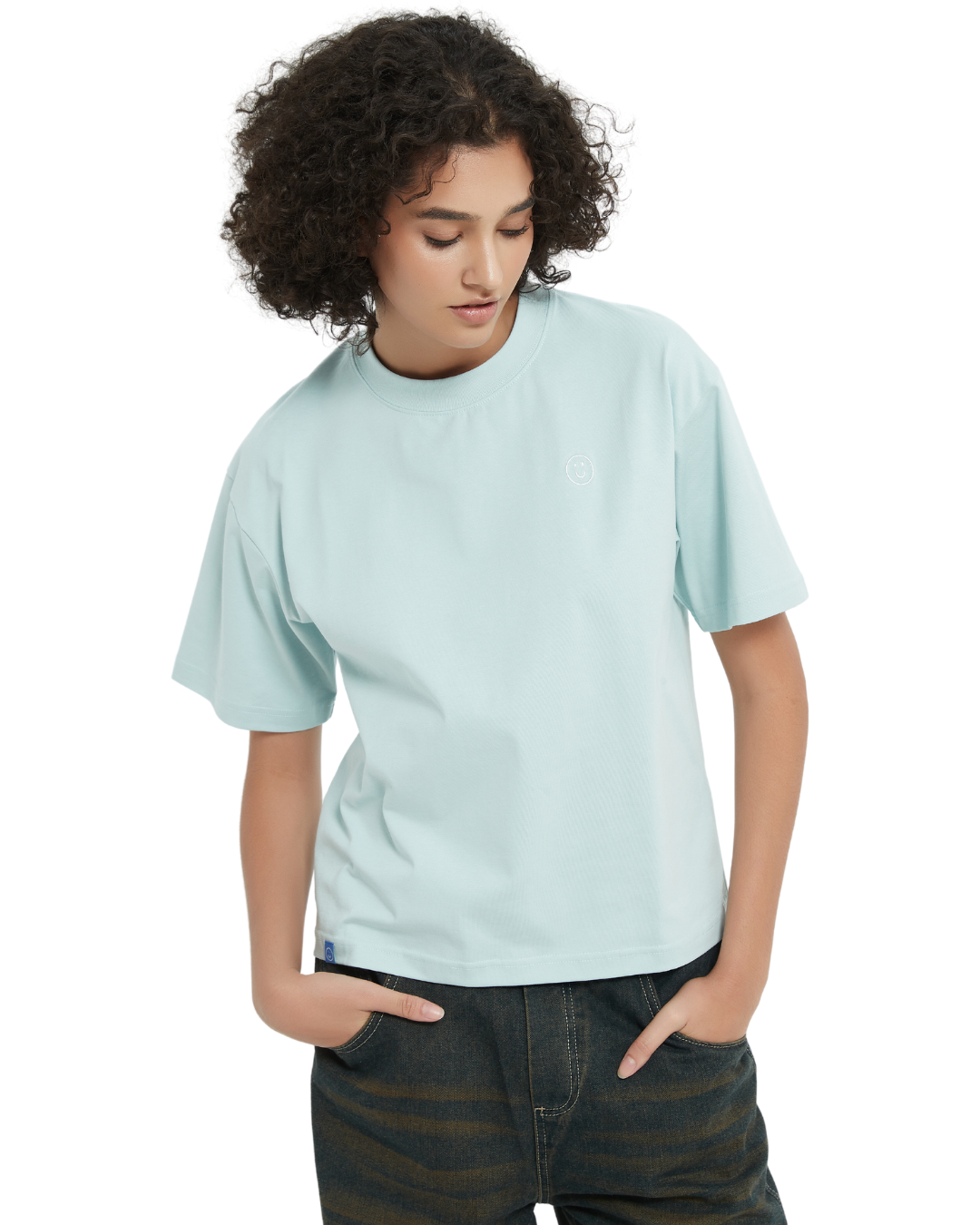 Signature Sunscreen Sorona® Cooling Tee in Minty Blue Short