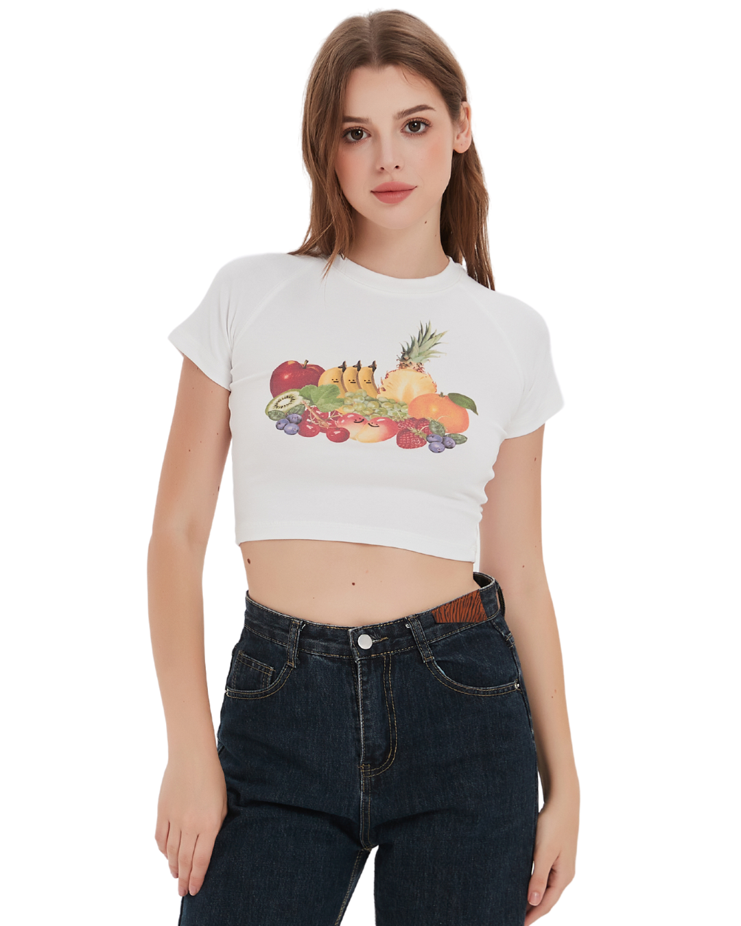 Fruits Baby Tee in White (Women)