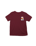 Lucky Fortune Tee in Maroon - Kids