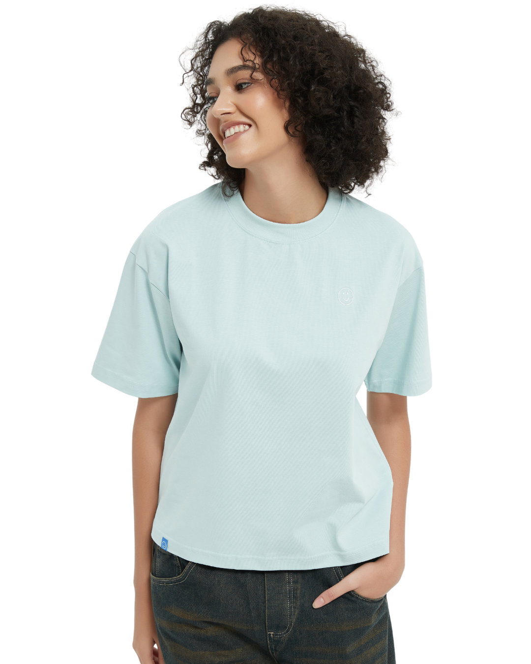 Signature Sunscreen Sorona® Cooling Tee in Minty Blue Short