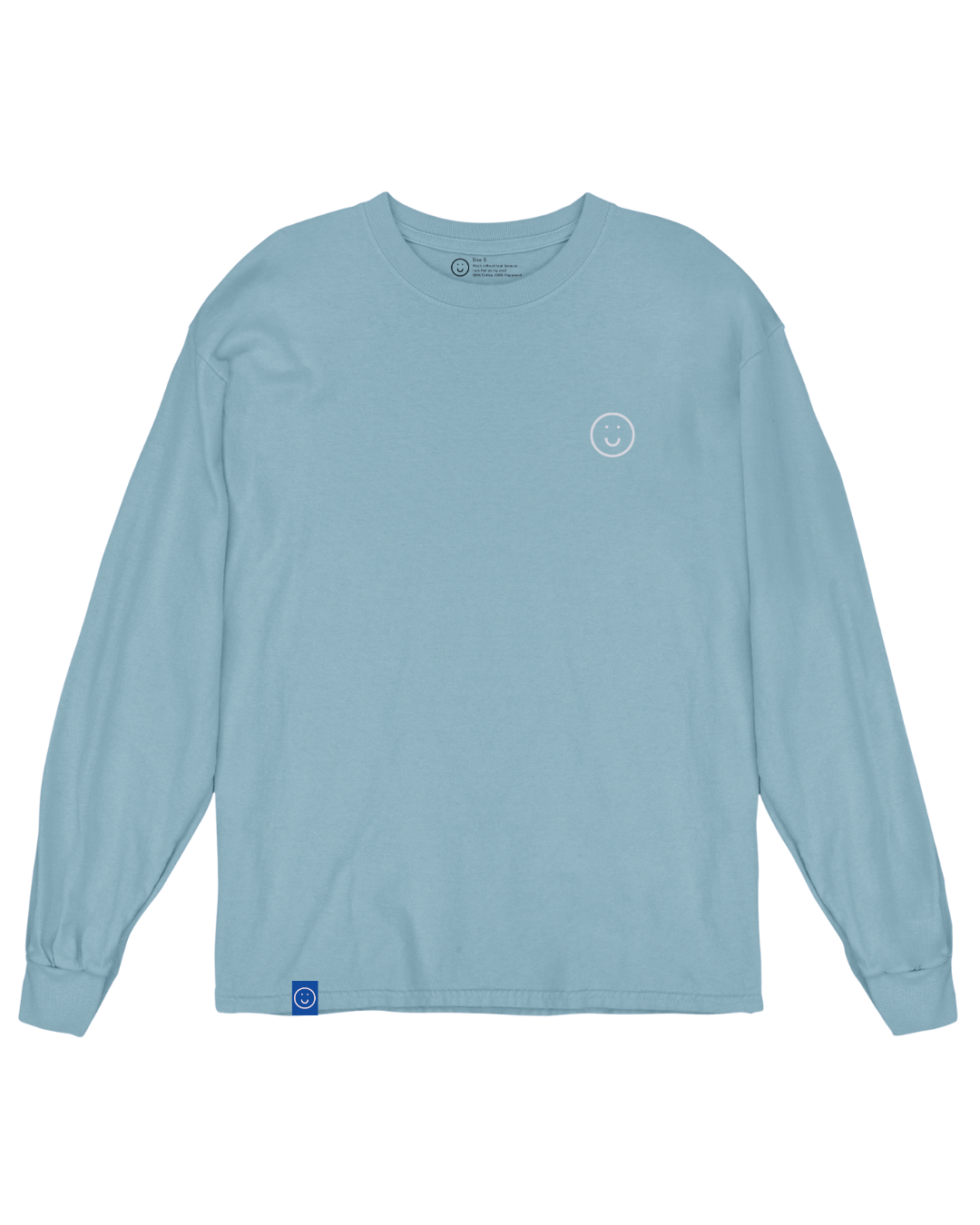 Signature Long Sleeve Tee in Dusty Blue