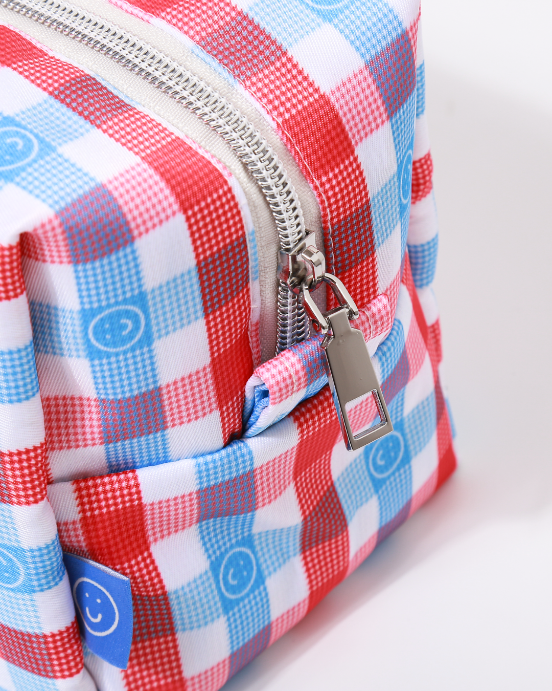 Red White Blue Checkered Big Pouch
