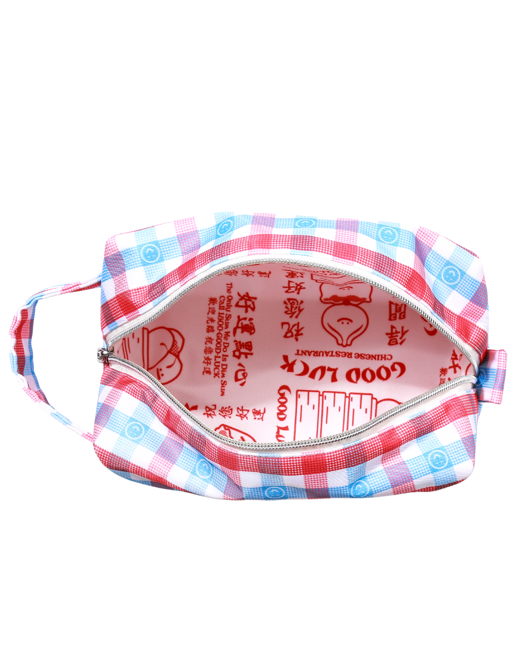 Red White Blue Checkered Big Pouch