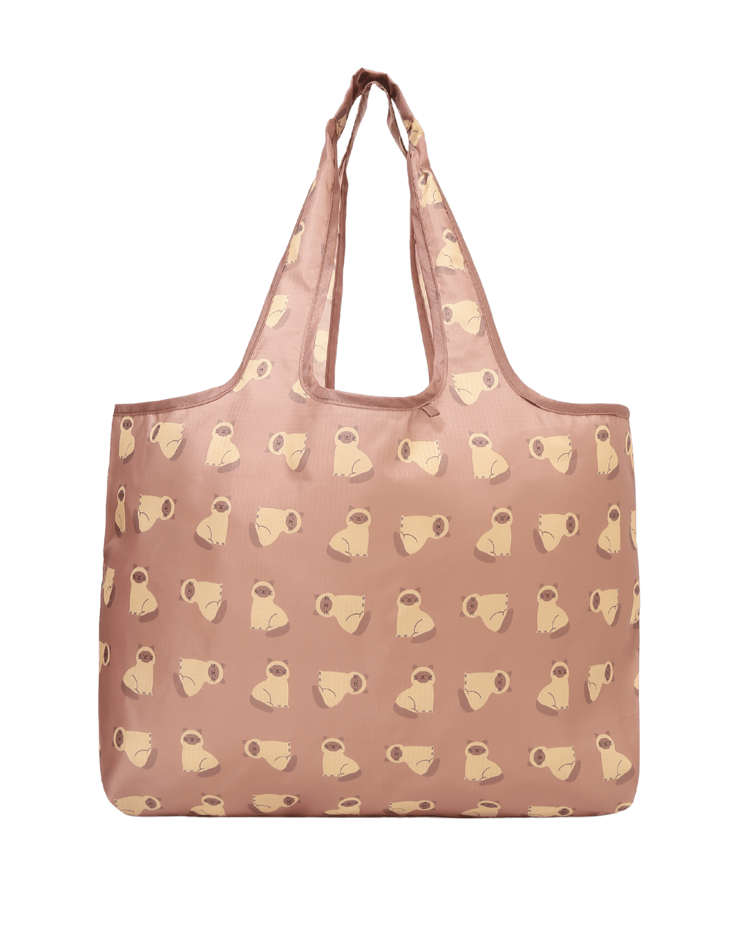 Siamese Cat Plushie Reusable Bag Large