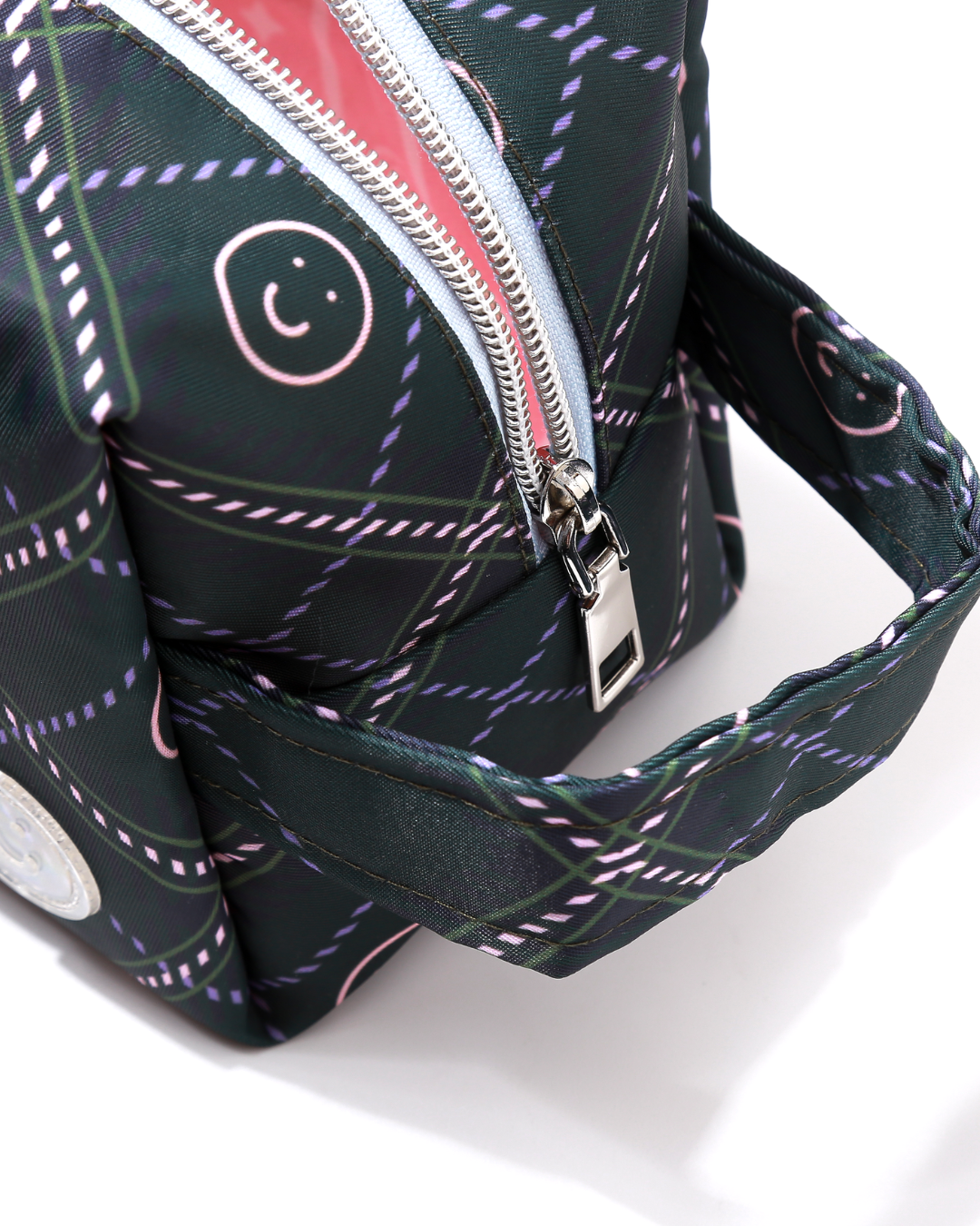 Smiles Plaid Big Pouch