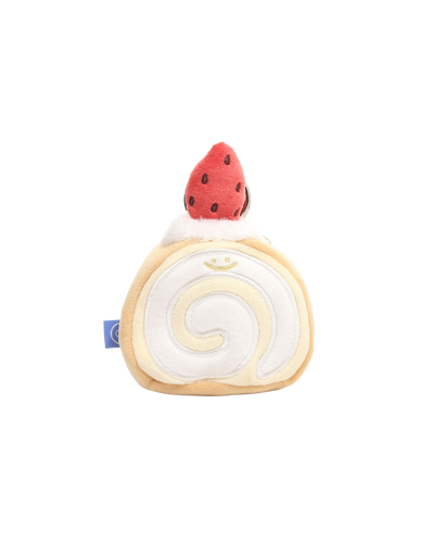 Strawberry Swiss Roll Cake Plushie Reusable Bag XL