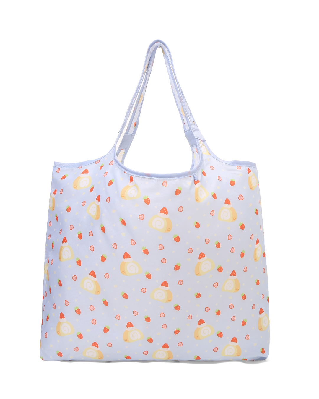Strawberry Swiss Roll Cake Plushie Reusable XL Bag