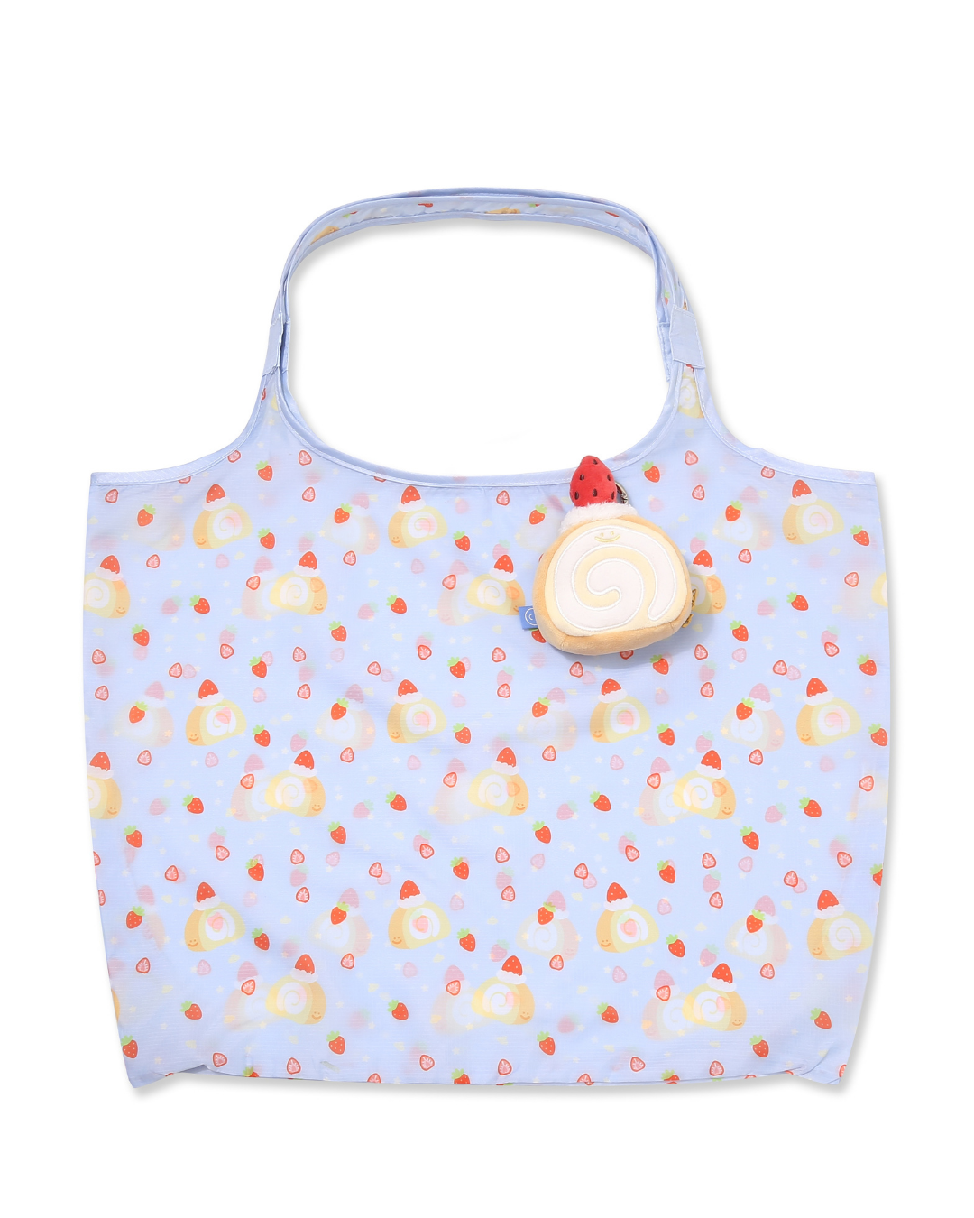 Strawberry Swiss Roll Cake Plushie Reusable XL Bag