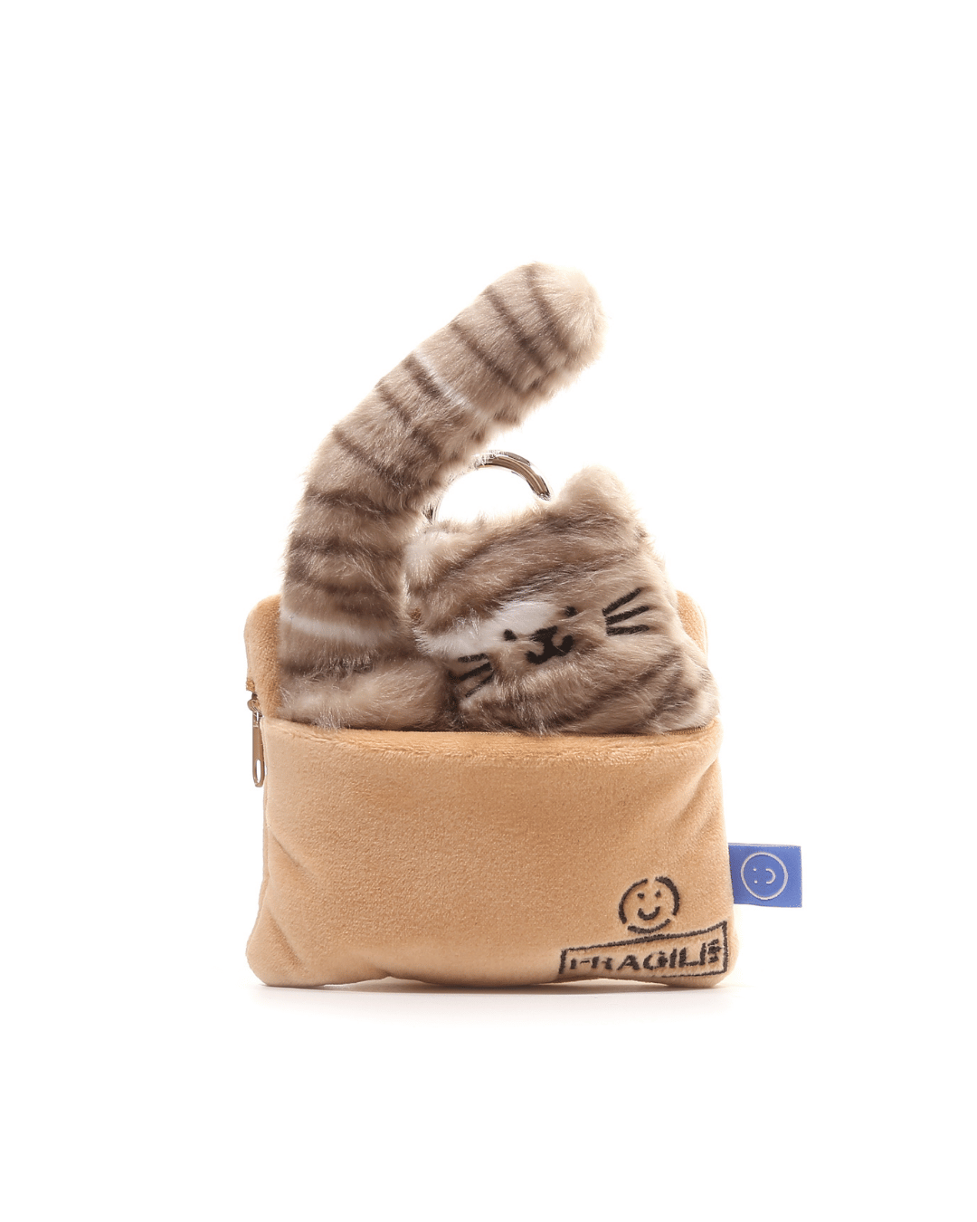 Tabby Cat in a Box 2in1 Plushie Reusable Bag (Drink Size)