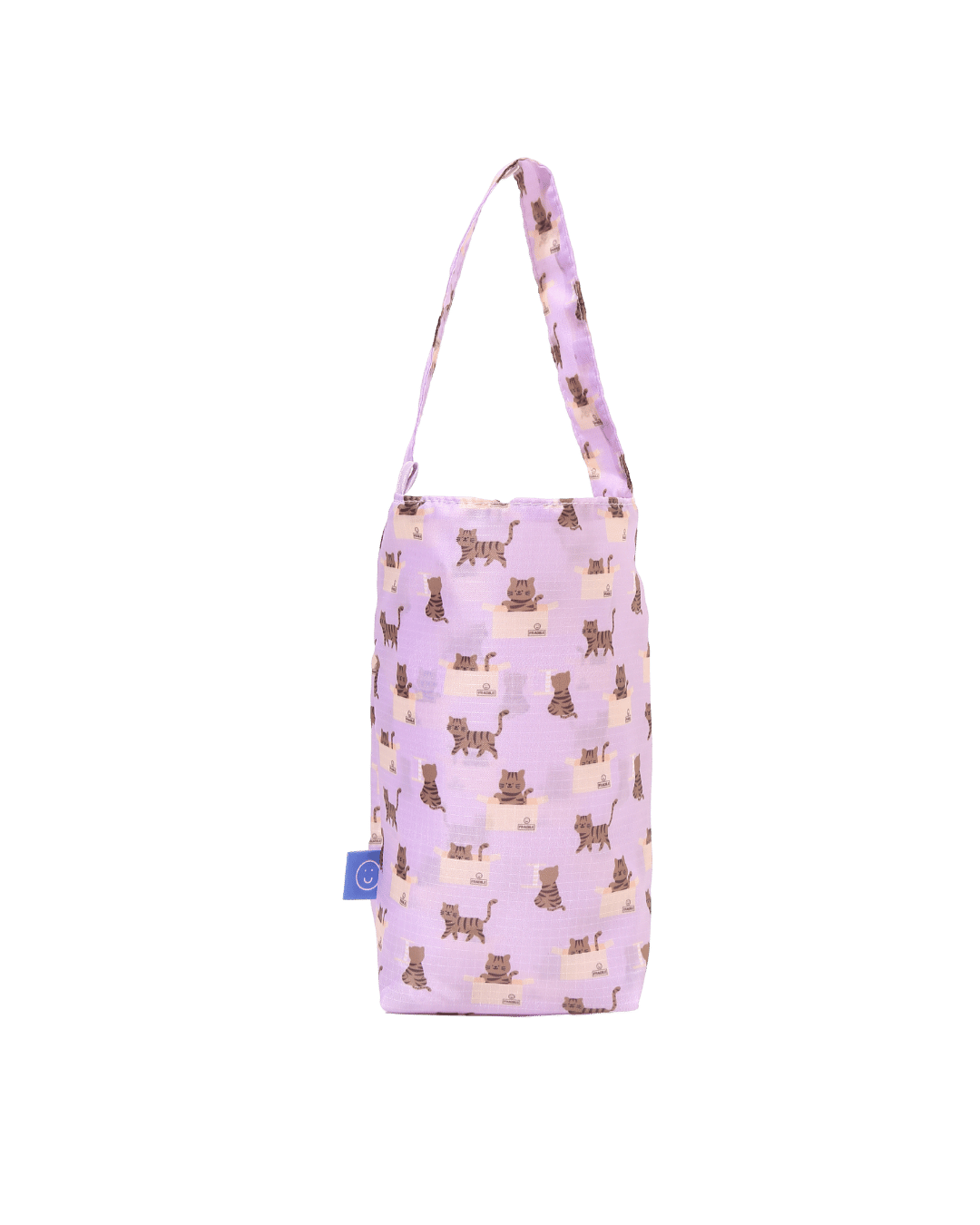 Tabby Cat in a Box 2in1 Plushie Reusable Bag (Drink Size)