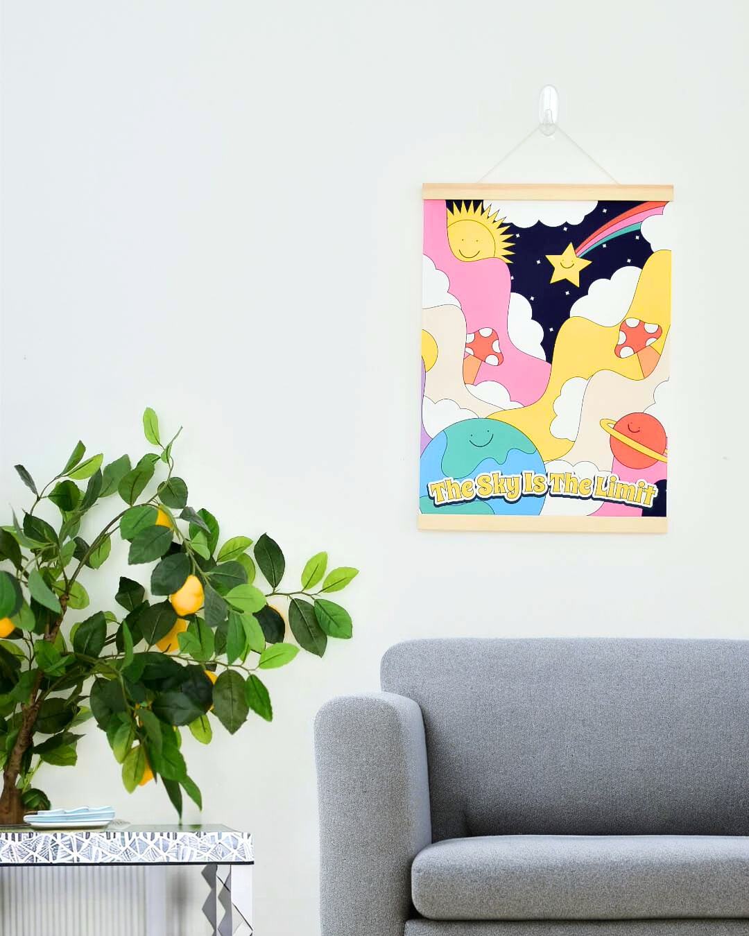 The Sky Is The Limit Fabric Art Print (Hanger)