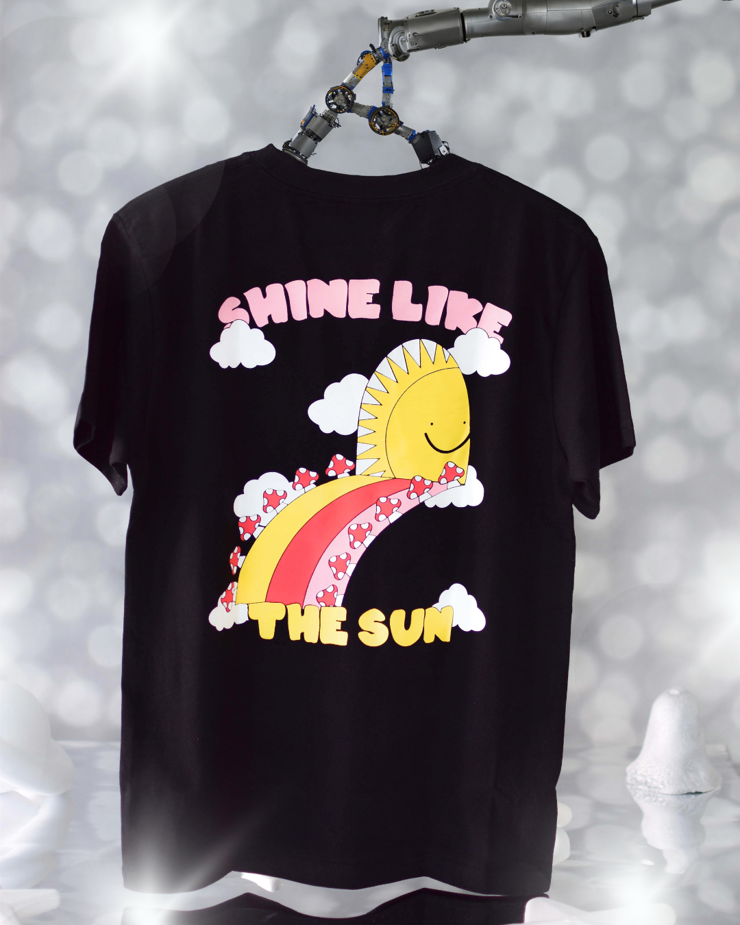 Shine Like The Sun Oversized Tee in Black