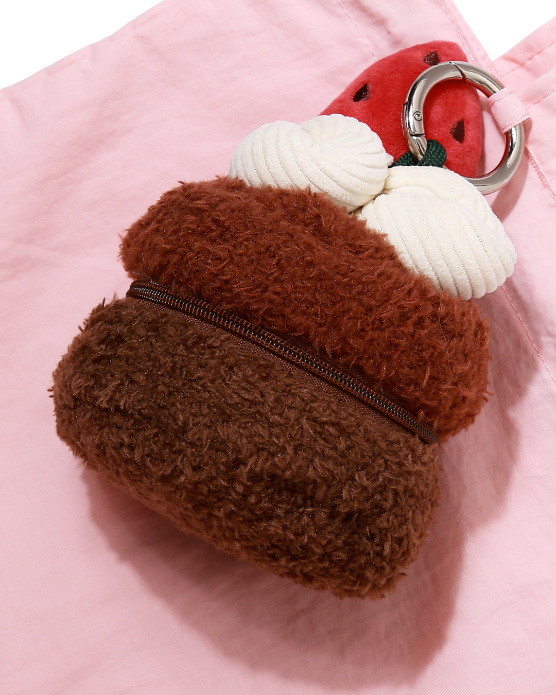 Velvet Strawberry Cake Plushie Totebag