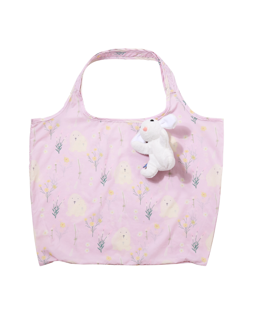 White Bunny Plushie Reusable XL Bag