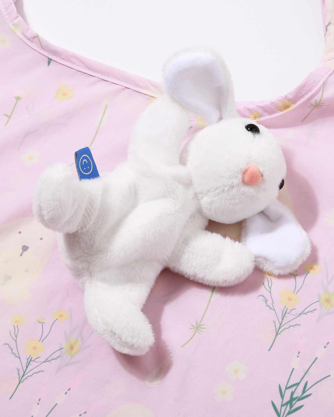 White Bunny Plushie Reusable XL Bag