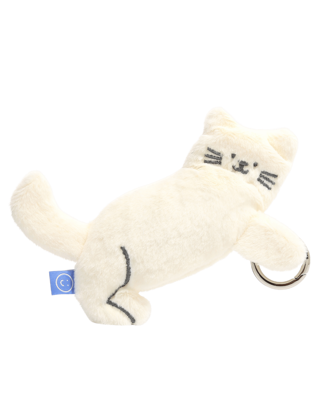 Hang In There White Cat Plushie Reusable Bag XL