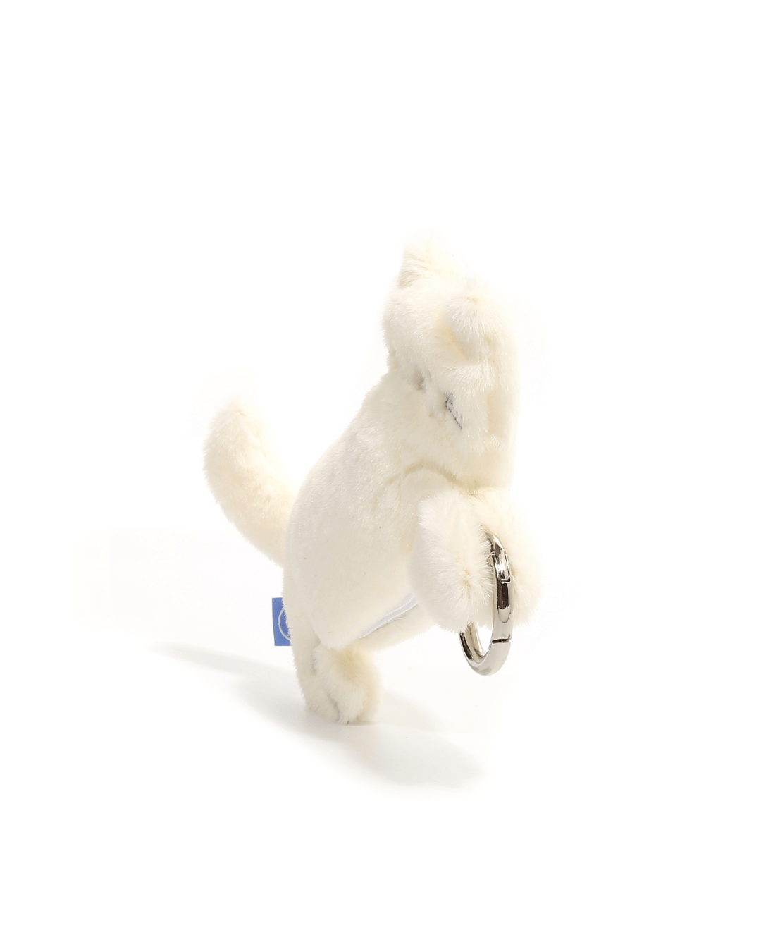 Hang In There White Cat Plushie Reusable Bag XL