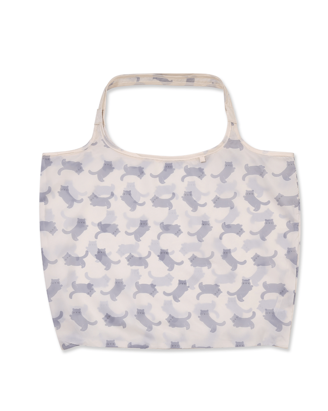 Hang In There White Cat Plushie Reusable Bag XL
