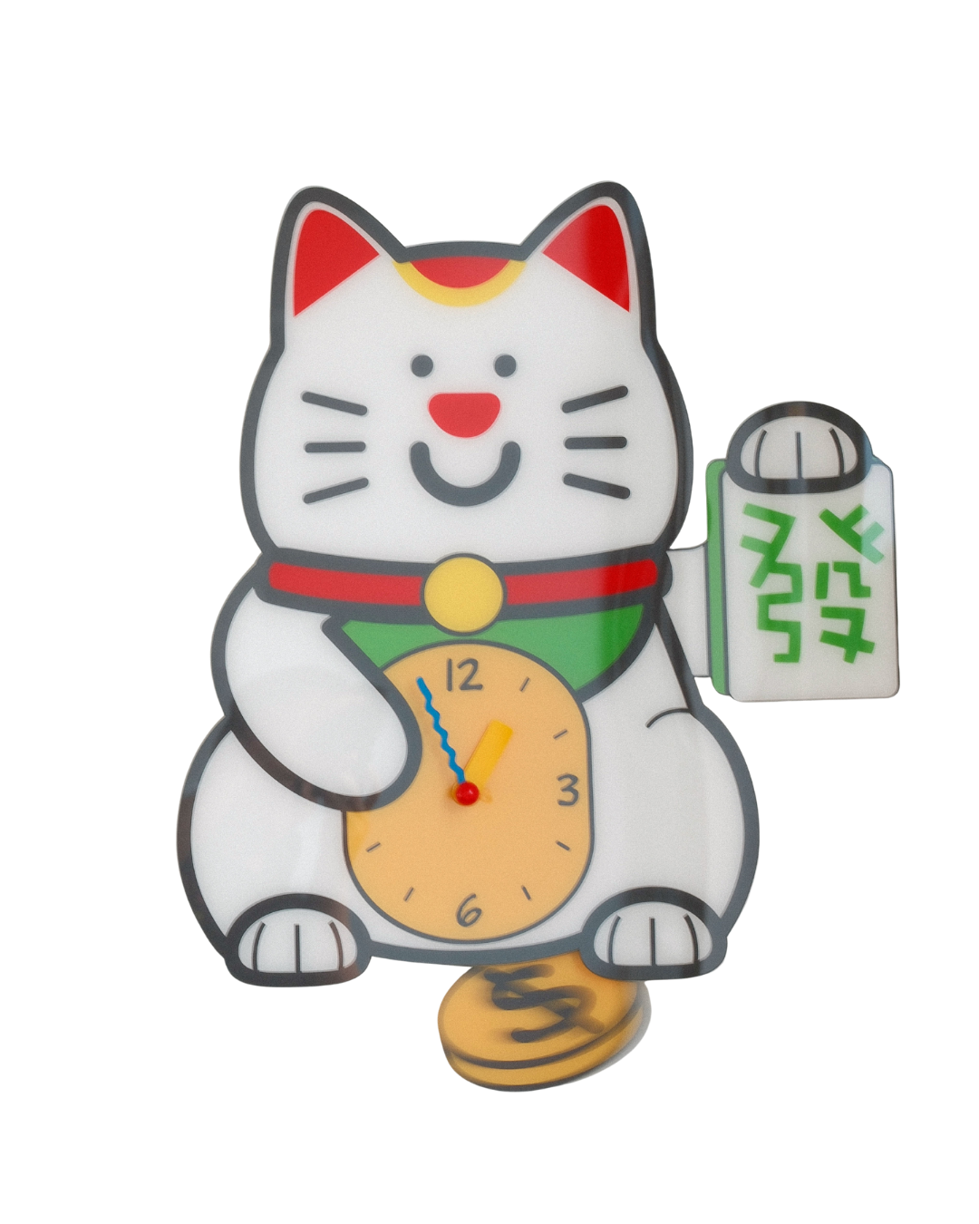 Fortune Cat Clock