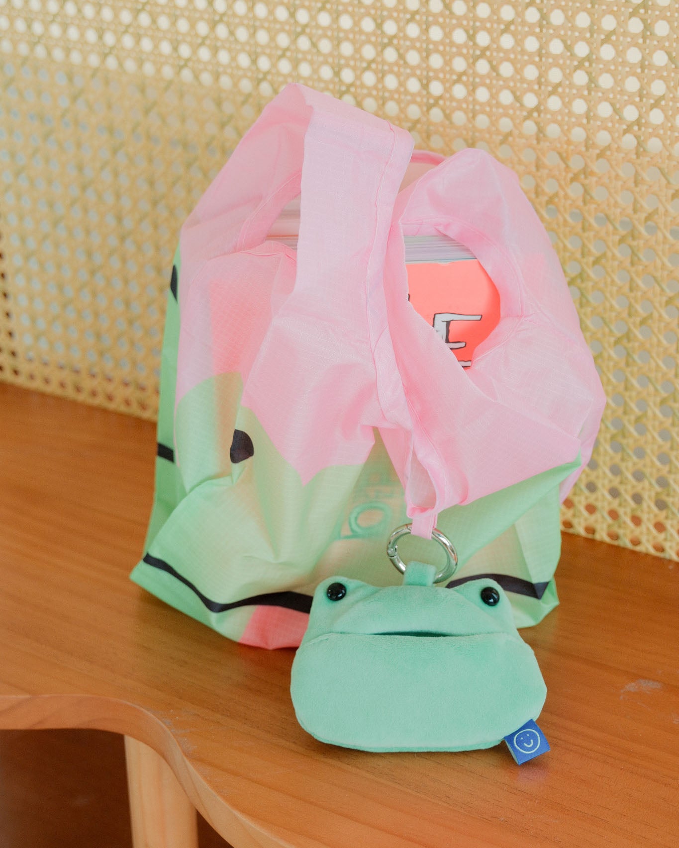 Frogile Frog Plushie Reusable Nylon Bag