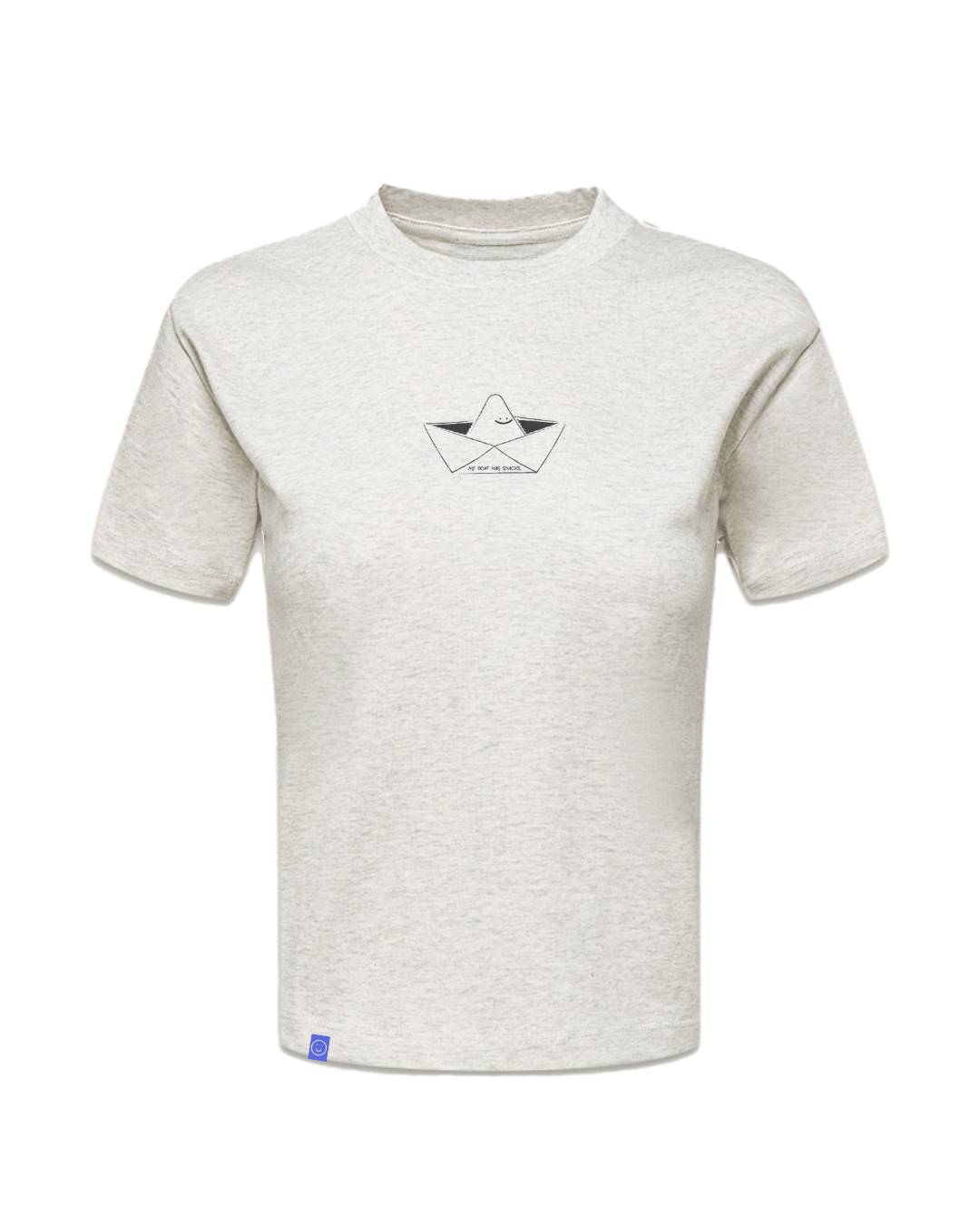 My Boat Has Snacks Baby Tee in Heather Oat