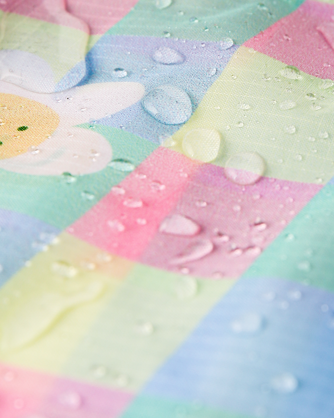 close up view of waterproof nylon reusable bag