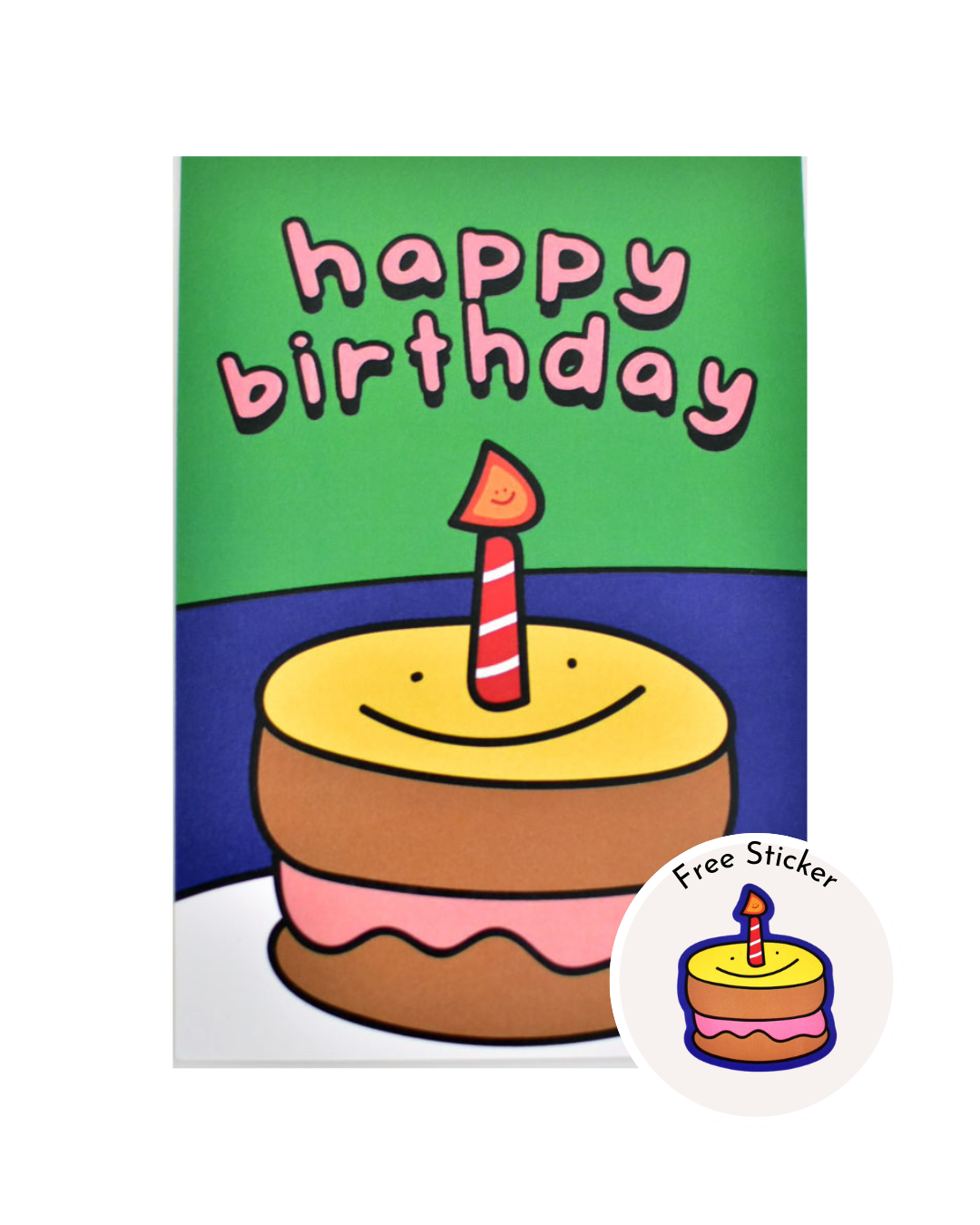 Ultimate Birthday Cake Postcard Keychain