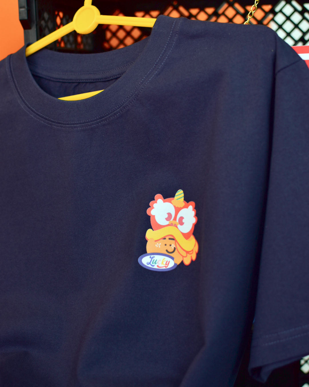 Lucky Lion Tee in Navy - Kids