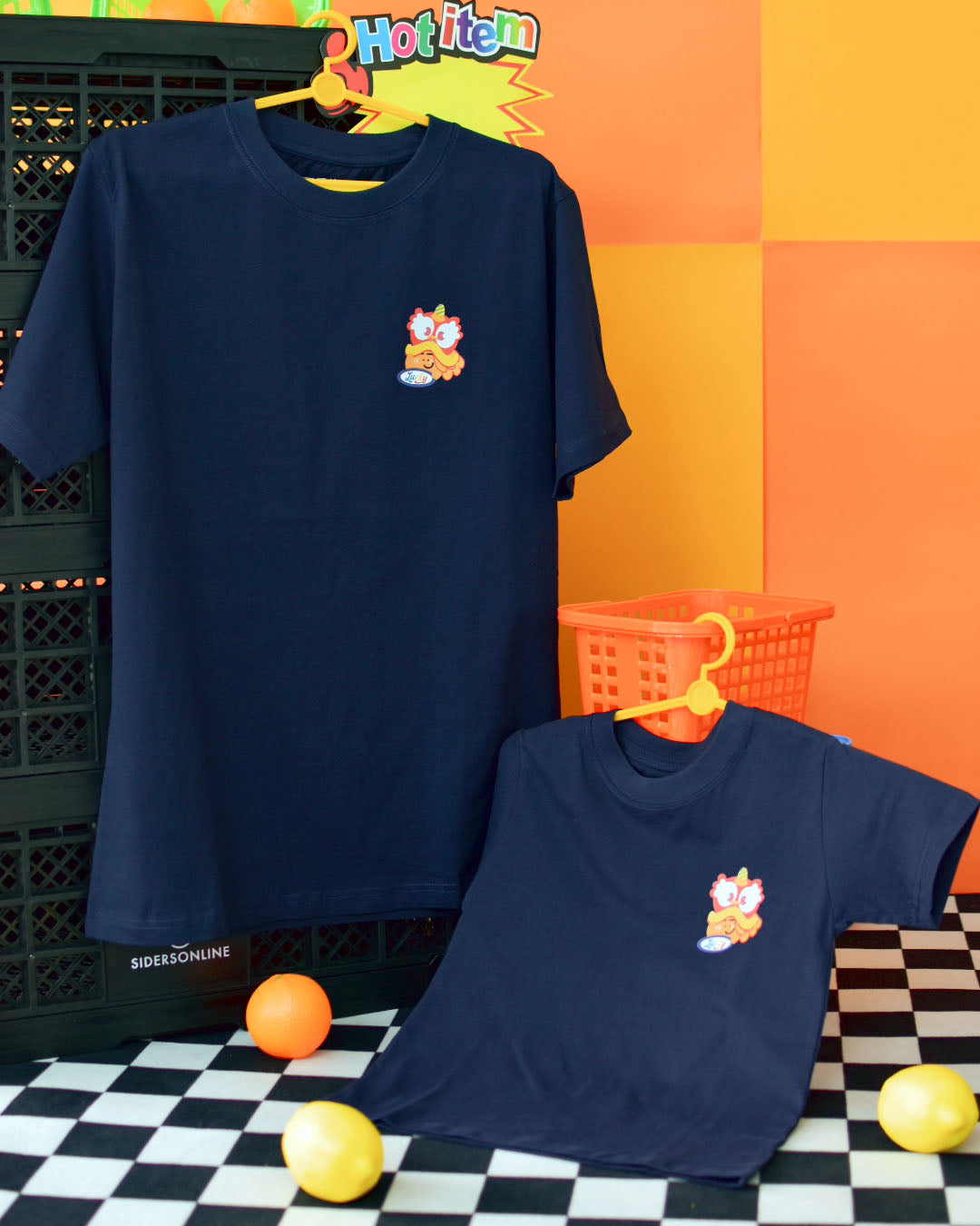 Lucky Lion Tee in Navy - Kids