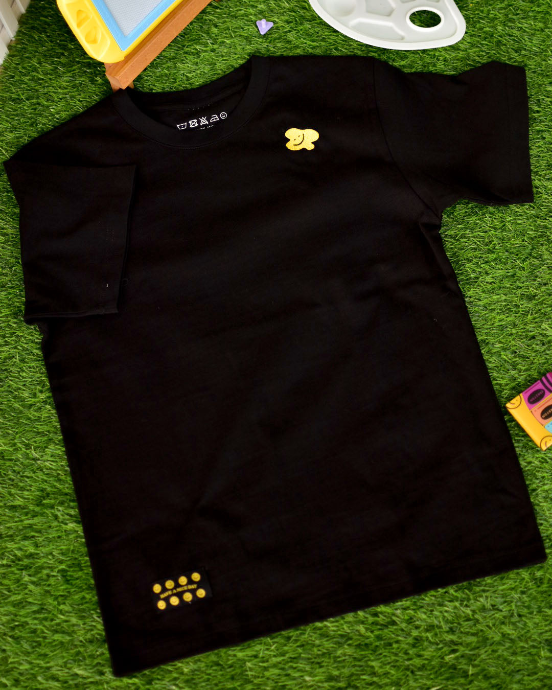 Mood Splash Oversized Tee in Black