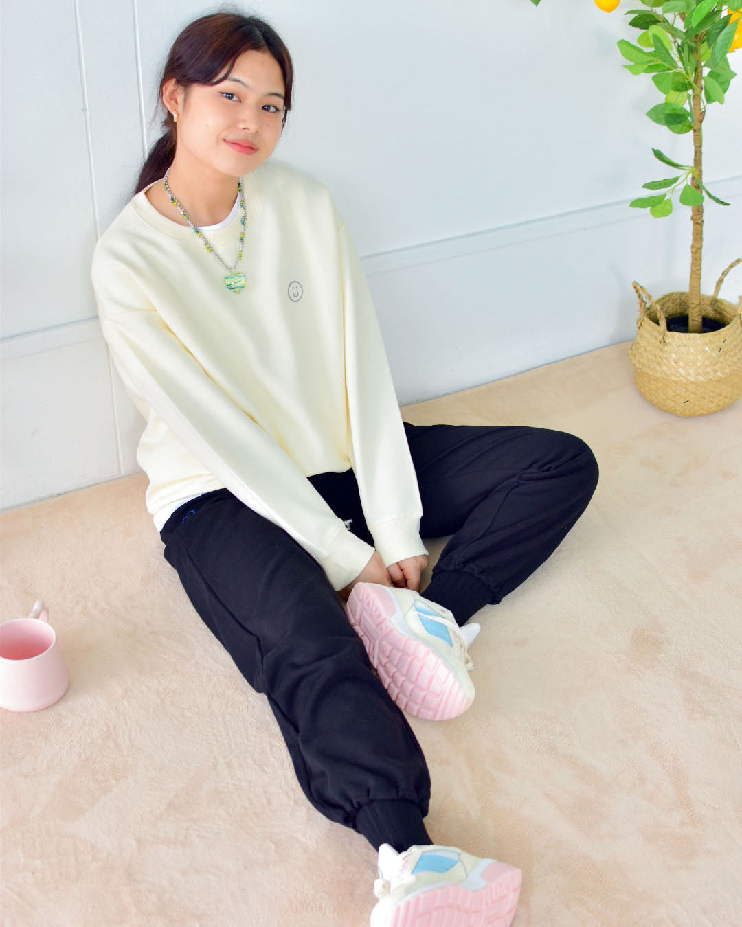 Signature Oversized Sweater in Cream