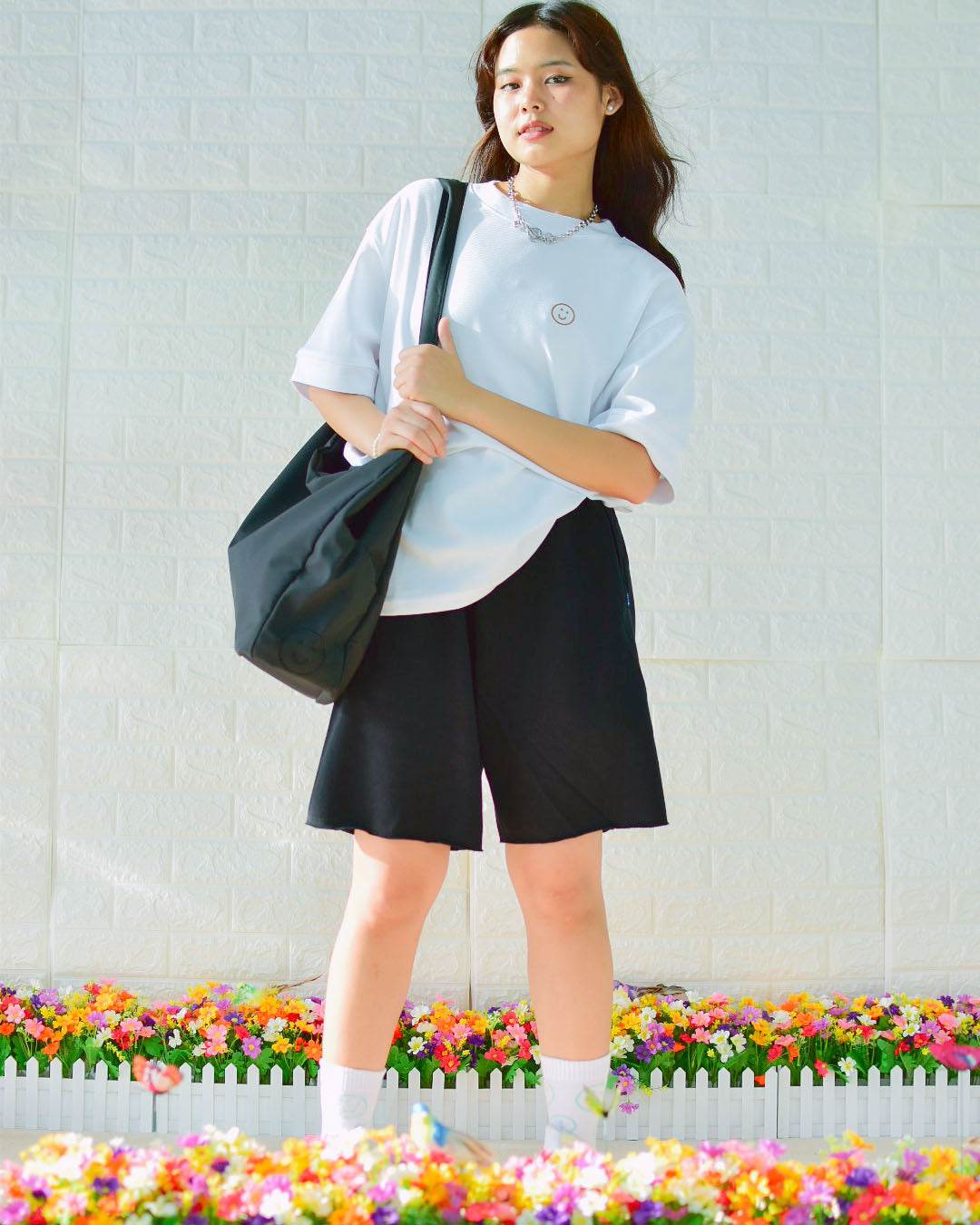Signature Oversized "Air-con" Tee in White